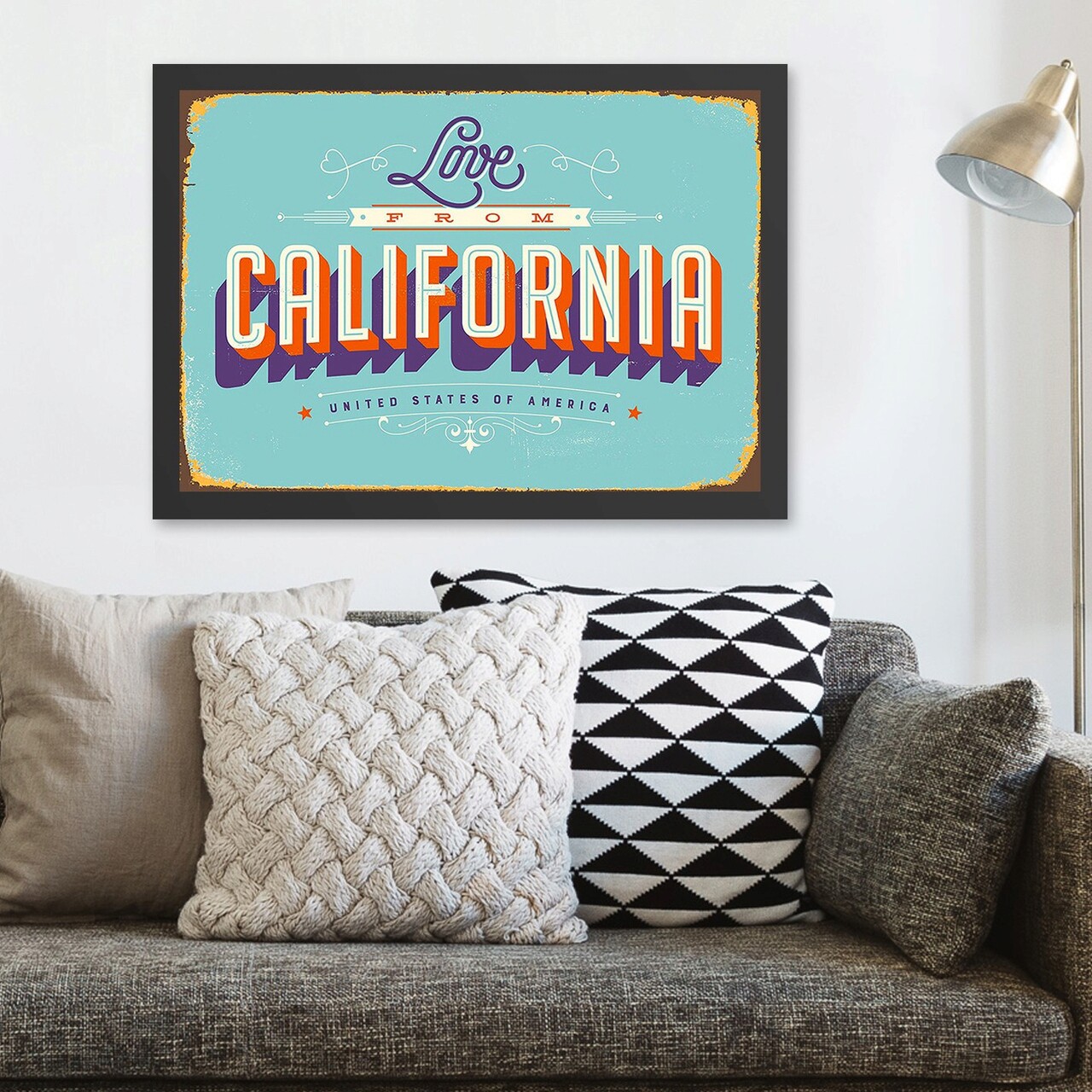 Tablou decorativ, California (40 x 55), Polistiren, Multicolor - imagine 3